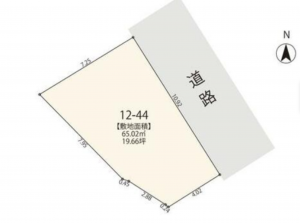 岡崎市明大寺町、土地の間取り画像です
