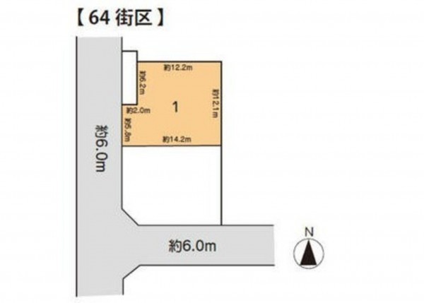 岡崎市若松町、土地の間取り画像です