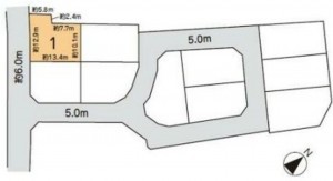 岡崎市戸崎町、土地の間取り画像です