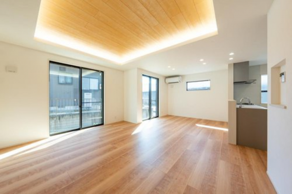 岡崎市羽根町、新築一戸建ての居間画像です