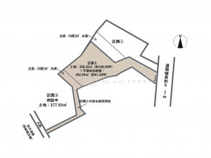 岡崎市欠町、土地の間取り画像です