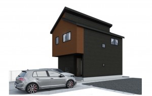 岡崎市中島町、新築一戸建ての外観画像です