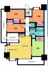 岡崎市明大寺町、中古マンションの間取り画像です