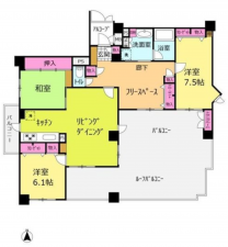 岡崎市戸崎町、中古マンションの間取り画像です