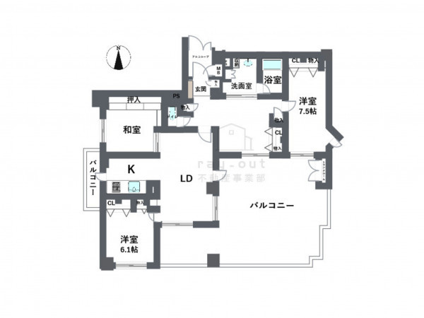 岡崎市戸崎町、中古マンションの間取り画像です