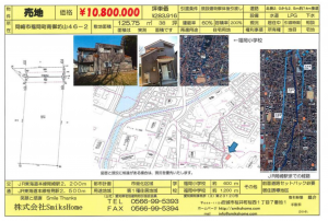 岡崎市福岡町、土地の画像です