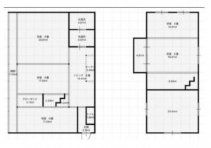 岡崎市竜美旭町、中古一戸建ての間取り画像です