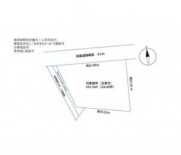 岡崎市明大寺町、土地の間取り画像です