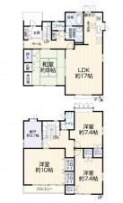 額田郡幸田町大字菱池、中古一戸建ての間取り画像です