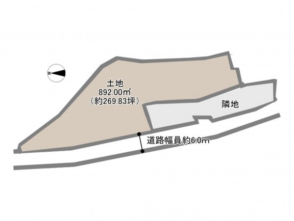 岡崎市藤川町、土地の間取り画像です