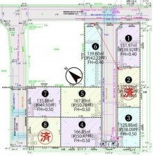岡崎市中島町、土地の間取り画像です