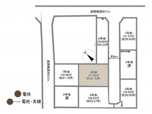 岡崎市中島町、土地の間取り画像です