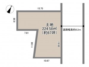 岡崎市本宿町、土地の間取り画像です