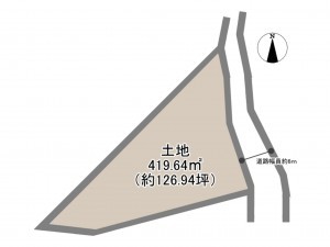岡崎市本宿町、土地の間取り画像です
