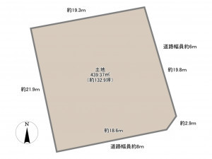 岡崎市竜美旭町、土地の間取り画像です
