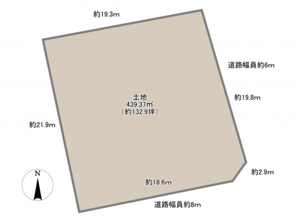 岡崎市竜美旭町、土地の間取り画像です