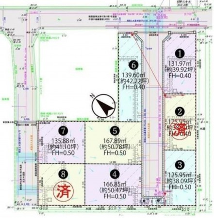 岡崎市中島町、土地の間取り画像です