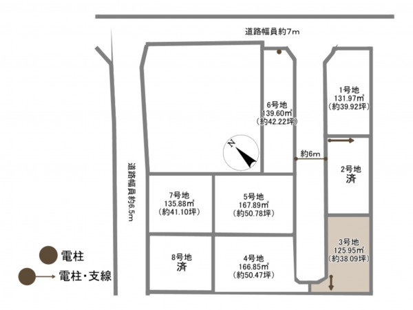 岡崎市中島町、土地の間取り画像です