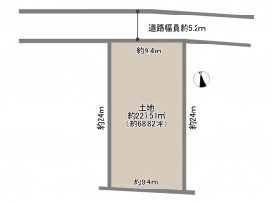 岡崎市羽根町、土地の間取り画像です