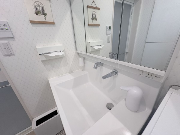 岡崎市柱、中古一戸建ての洗面画像です