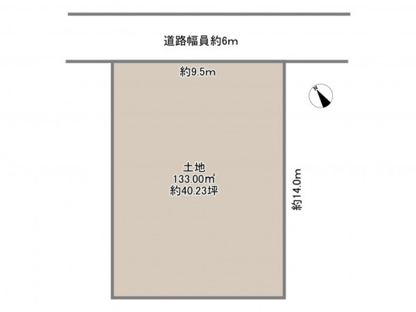 岡崎市六名、土地の間取り画像です