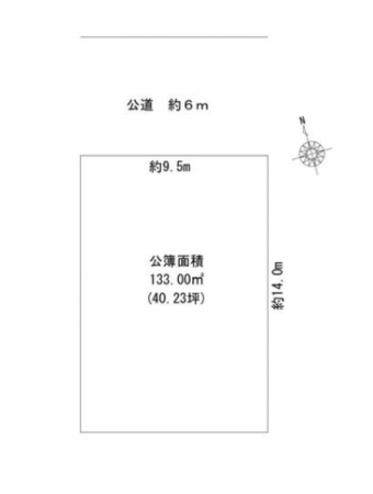 岡崎市六名、土地の間取り画像です