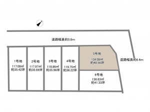 岡崎市美合町、土地の間取り画像です