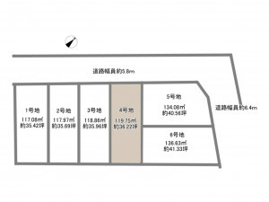 岡崎市美合町、土地の間取り画像です