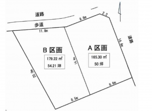 岡崎市中島町、土地の間取り画像です