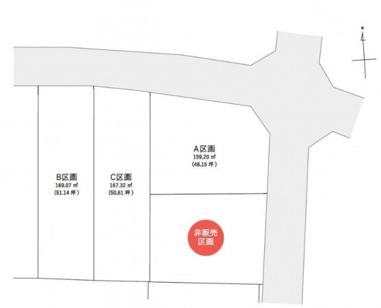 岡崎市羽根町、土地の間取り画像です