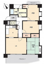 岡崎市朝日町、中古マンションの間取り画像です