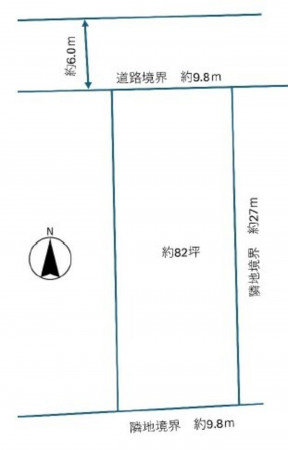 岡崎市竜美北、土地の間取り画像です