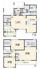 岡崎市美合町、中古一戸建ての間取り画像です