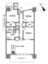 岡崎市欠町、中古マンションの間取り画像です