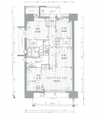 岡崎市欠町、中古マンションの間取り画像です