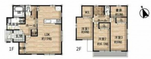 岡崎市土井町、中古一戸建ての間取り画像です