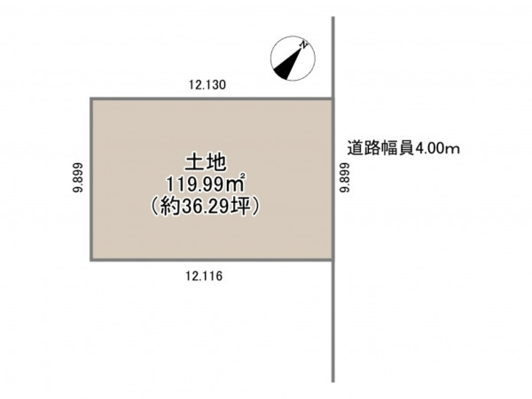 岡崎市土井町、土地の間取り画像です
