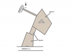 岡崎市若松町、土地の間取り画像です