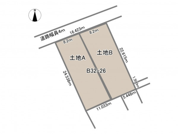 岡崎市中島町、土地の間取り画像です