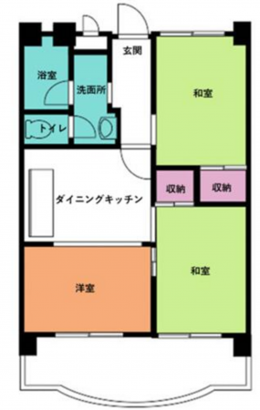 岡崎市八帖北町、中古マンションの間取り画像です