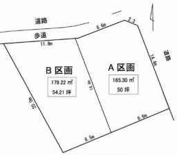 岡崎市中島町、土地の間取り画像です
