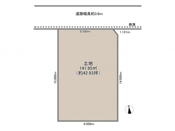 岡崎市牧御堂町、土地の間取り画像です