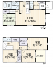 岡崎市宮地町、中古一戸建ての間取り画像です