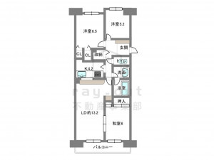 岡崎市中島町、中古マンションの間取り画像です