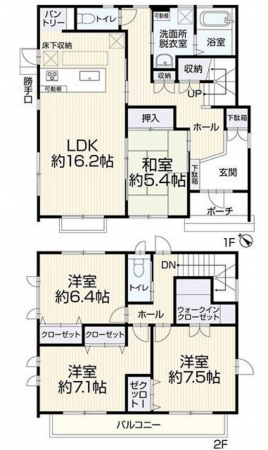 岡崎市藤川町、中古一戸建ての間取り画像です