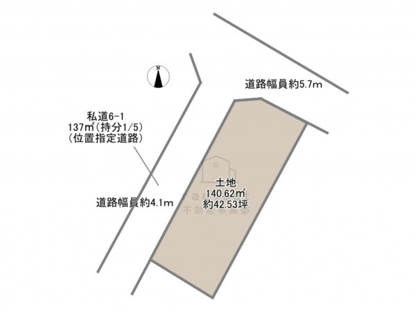 岡崎市法性寺町、土地の間取り画像です
