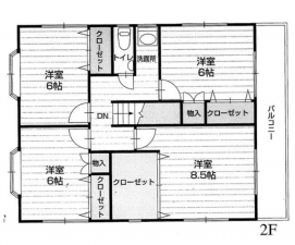 岡崎市法性寺町、中古一戸建ての間取り画像です