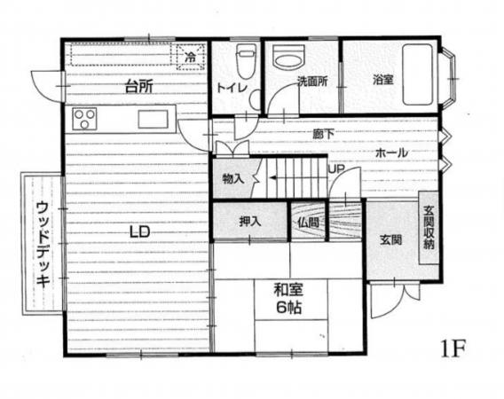 岡崎市法性寺町、中古一戸建ての間取り画像です