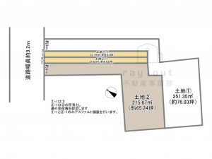 岡崎市福岡町、土地の間取り画像です