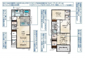 岡崎市上地、新築一戸建ての間取り画像です